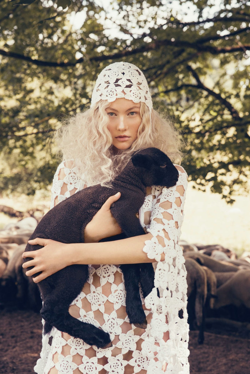 Crochet Slow Fashion Berlin Collection Sheep Farm Look 